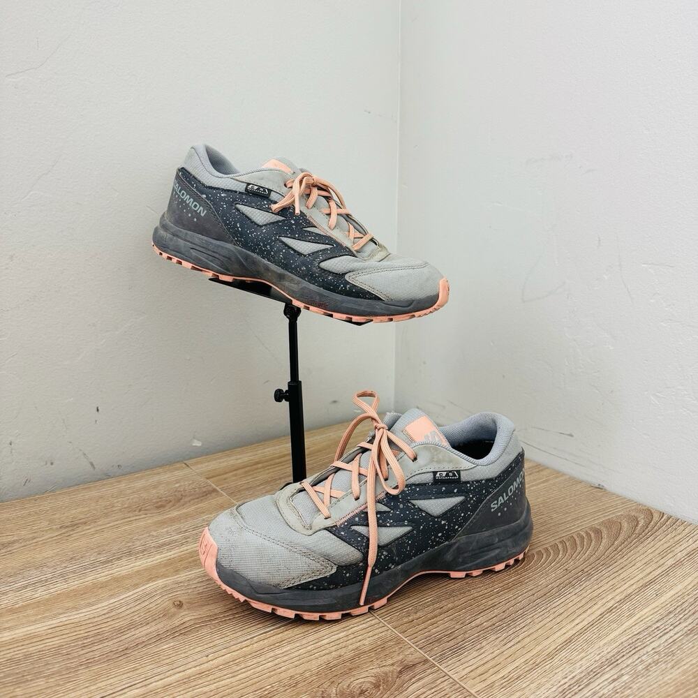Salomon Outway Mid Gray And Pink Sneakers Women’s Size 5